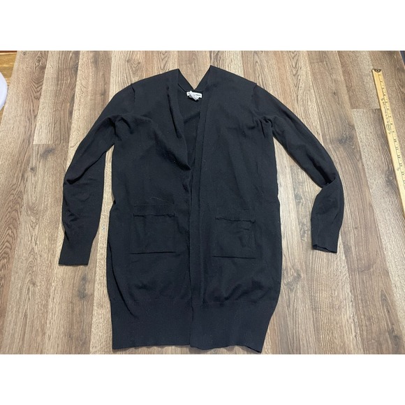 Sweet Romeo Sweaters - Sweet Romeo Sweater, Women's Size Small, Black, Open Cardigan, Pockets